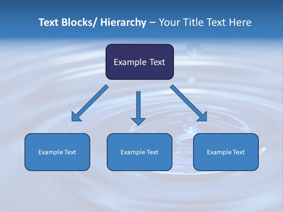 The Round Transparent Drop Of Water, Falls Downwards... PowerPoint Template