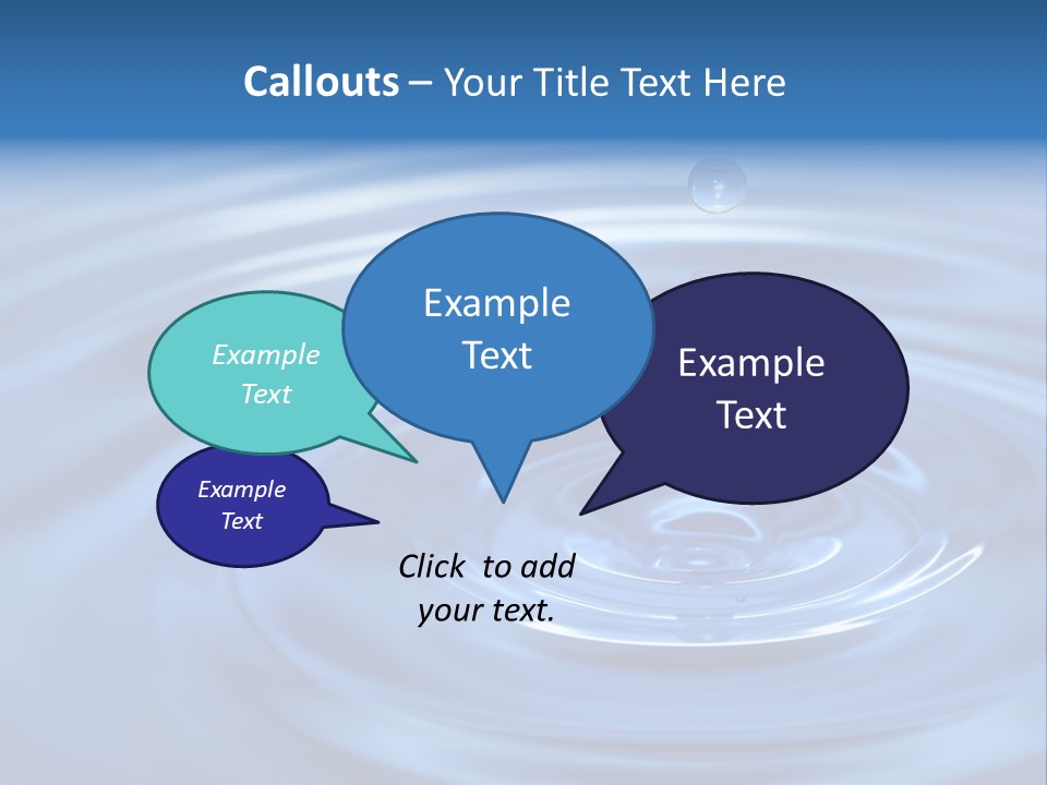 The Round Transparent Drop Of Water, Falls Downwards... PowerPoint Template