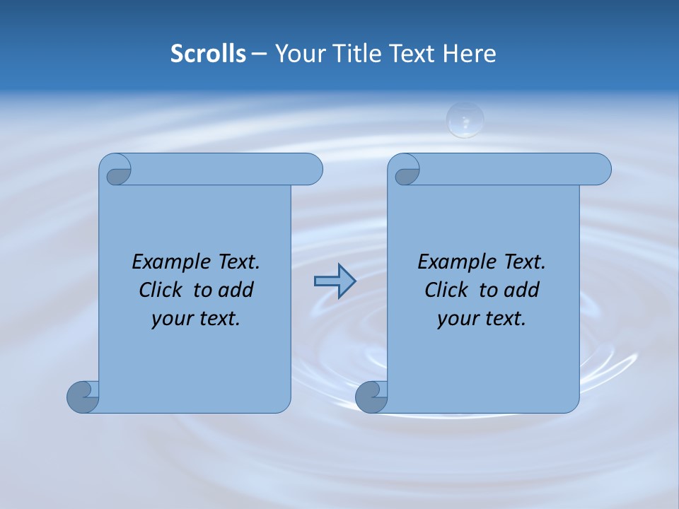 The Round Transparent Drop Of Water, Falls Downwards... PowerPoint Template