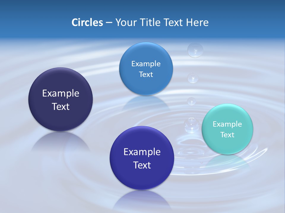 The Round Transparent Drop Of Water, Falls Downwards... PowerPoint Template
