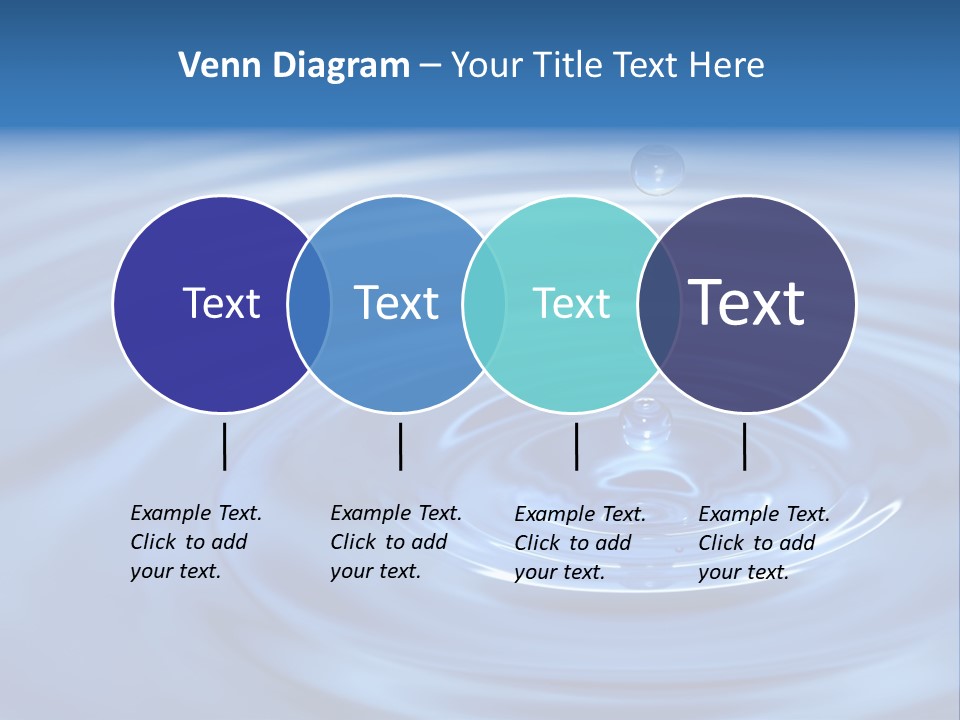 The Round Transparent Drop Of Water, Falls Downwards... PowerPoint Template