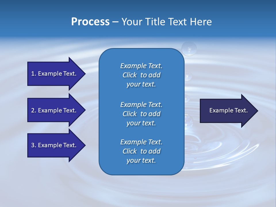 The Round Transparent Drop Of Water, Falls Downwards... PowerPoint Template
