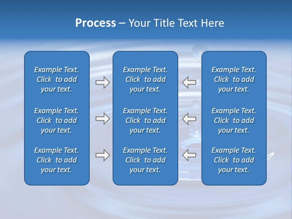 The Round Transparent Drop Of Water, Falls Downwards... PowerPoint Template