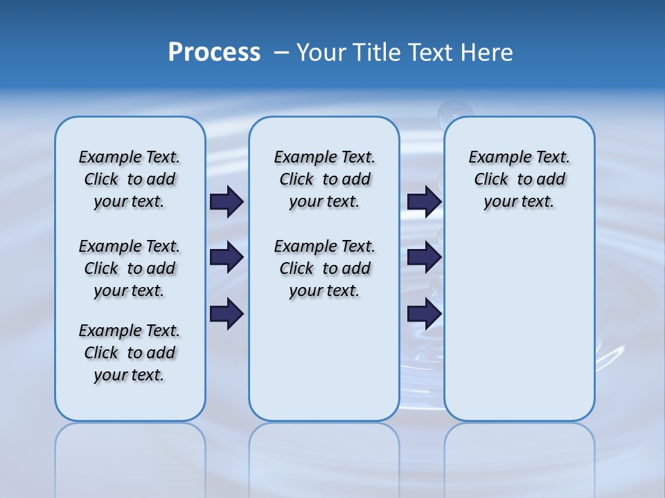 The Round Transparent Drop Of Water, Falls Downwards... PowerPoint Template