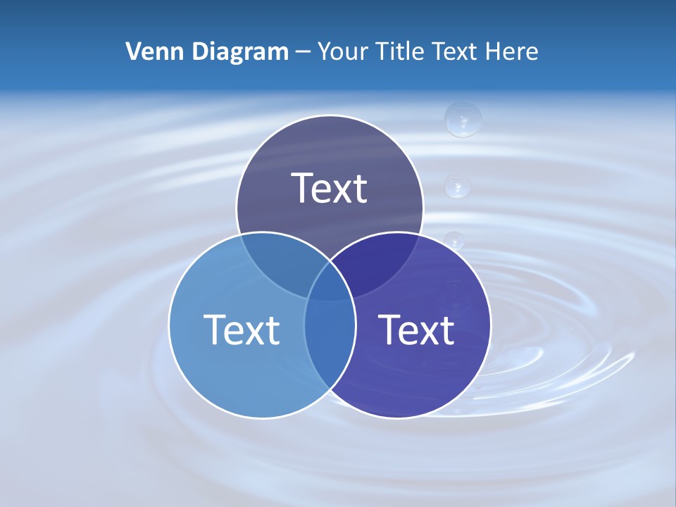 The Round Transparent Drop Of Water, Falls Downwards... PowerPoint Template