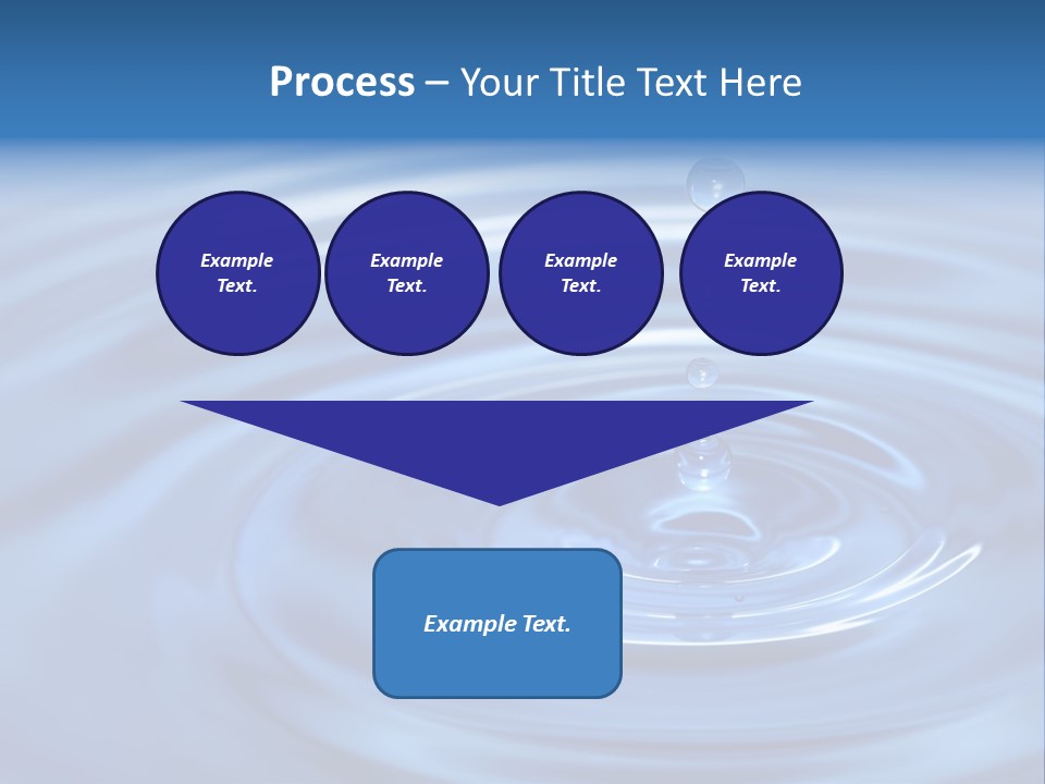 The Round Transparent Drop Of Water, Falls Downwards... PowerPoint Template