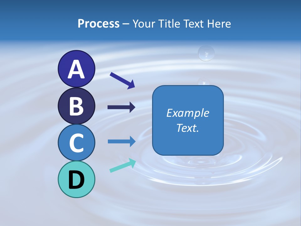 The Round Transparent Drop Of Water, Falls Downwards... PowerPoint Template