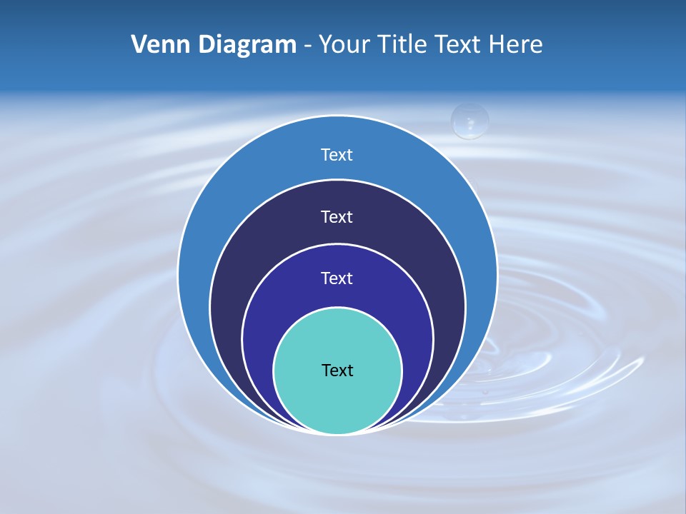 The Round Transparent Drop Of Water, Falls Downwards... PowerPoint Template