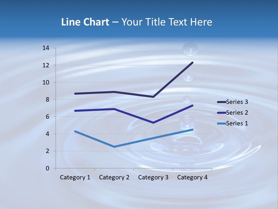 The Round Transparent Drop Of Water, Falls Downwards... PowerPoint Template