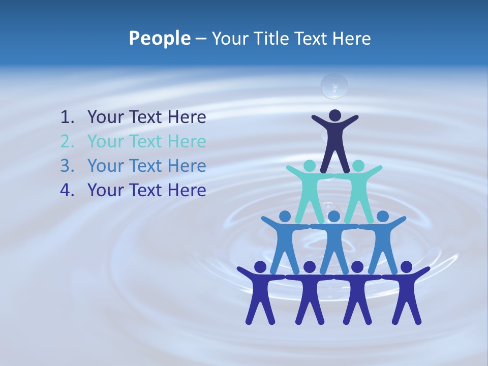 The Round Transparent Drop Of Water, Falls Downwards... PowerPoint Template