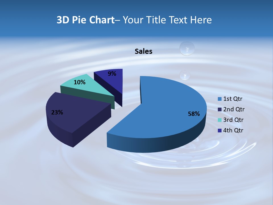 The Round Transparent Drop Of Water, Falls Downwards... PowerPoint Template