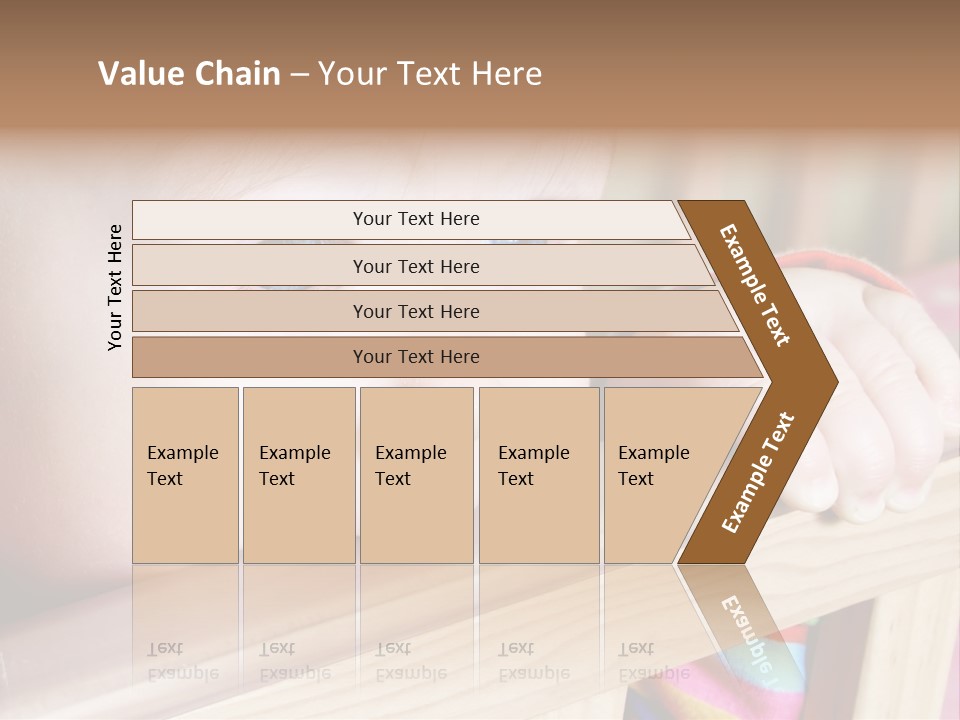 Little Baby Standing In Crib Bitting On Rail PowerPoint Template