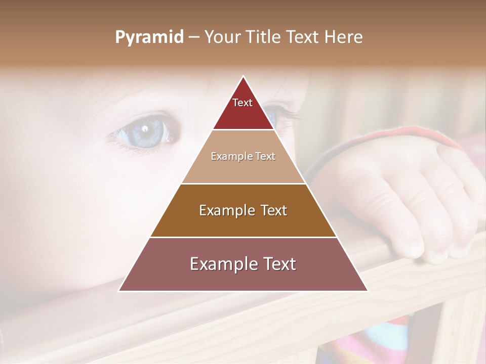 Little Baby Standing In Crib Bitting On Rail PowerPoint Template