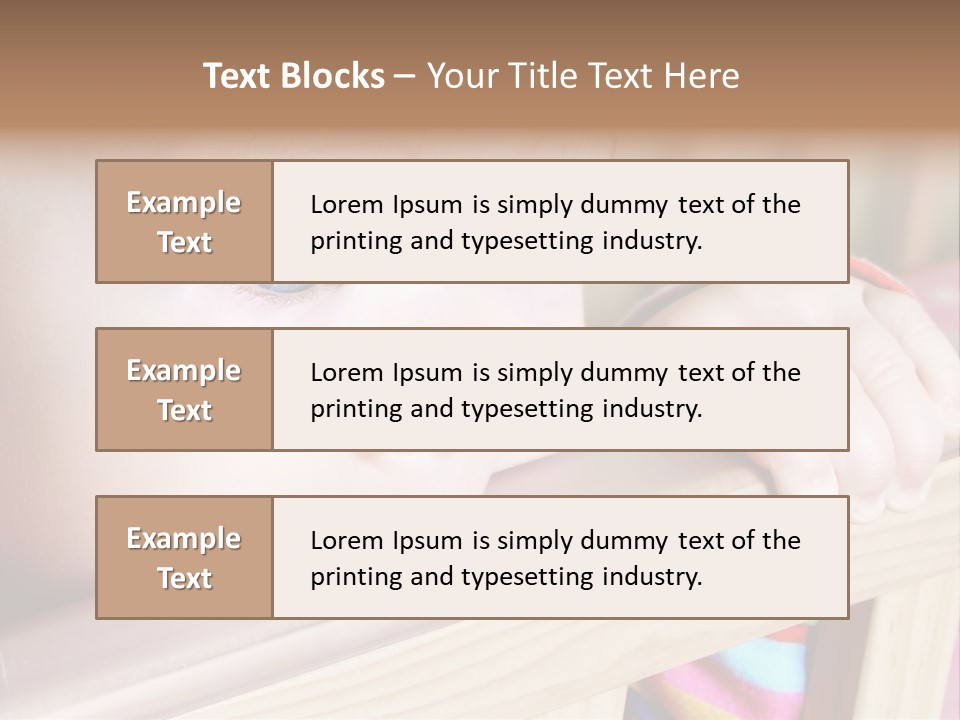 Little Baby Standing In Crib Bitting On Rail PowerPoint Template