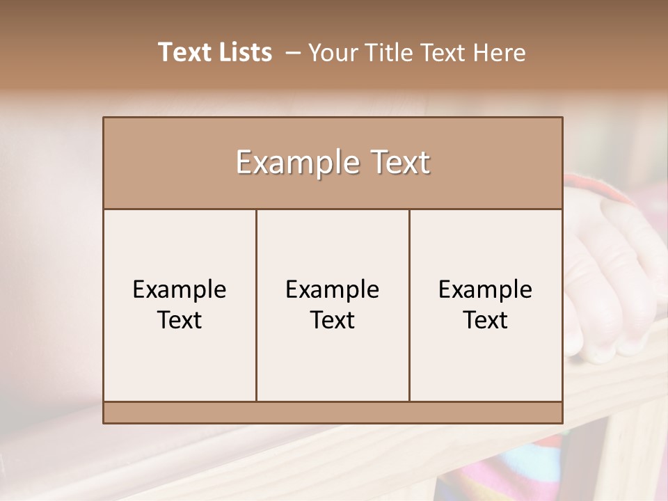 Little Baby Standing In Crib Bitting On Rail PowerPoint Template
