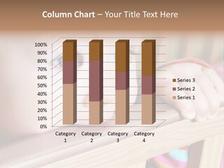 Little Baby Standing In Crib Bitting On Rail PowerPoint Template