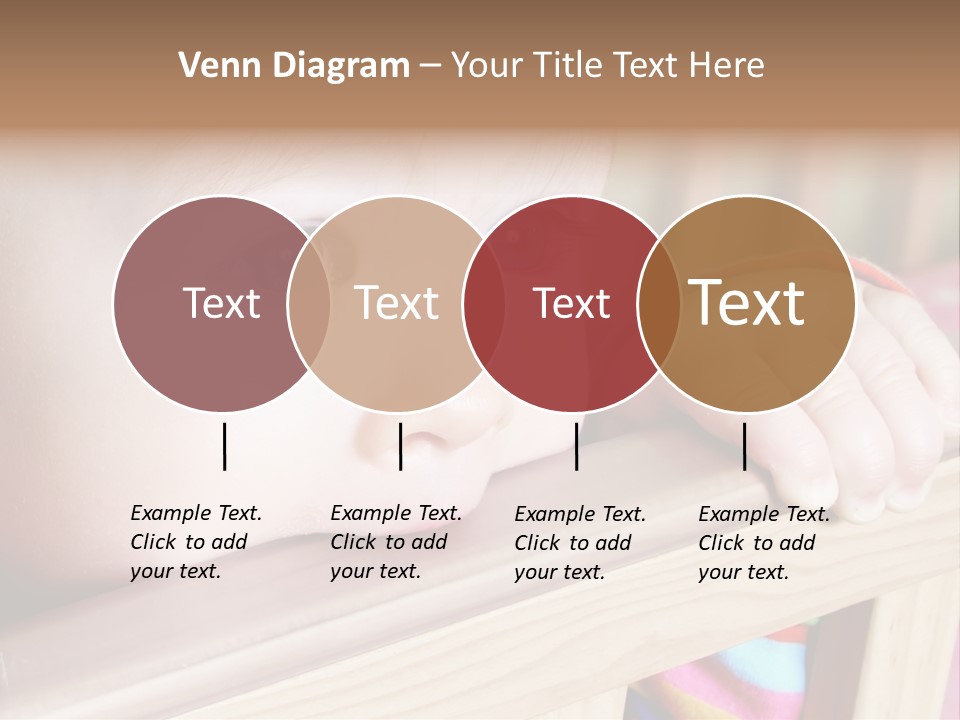 Little Baby Standing In Crib Bitting On Rail PowerPoint Template