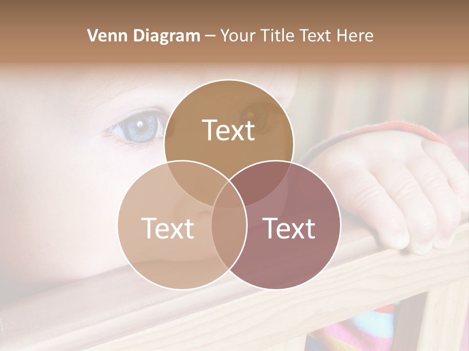 Little Baby Standing In Crib Bitting On Rail PowerPoint Template