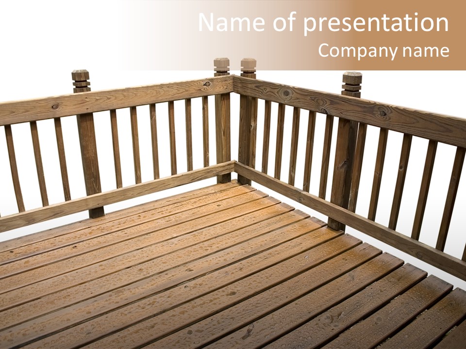 A Deck Isolated On A White Background PowerPoint Template
