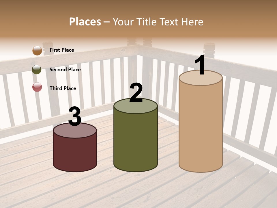 A Deck Isolated On A White Background PowerPoint Template