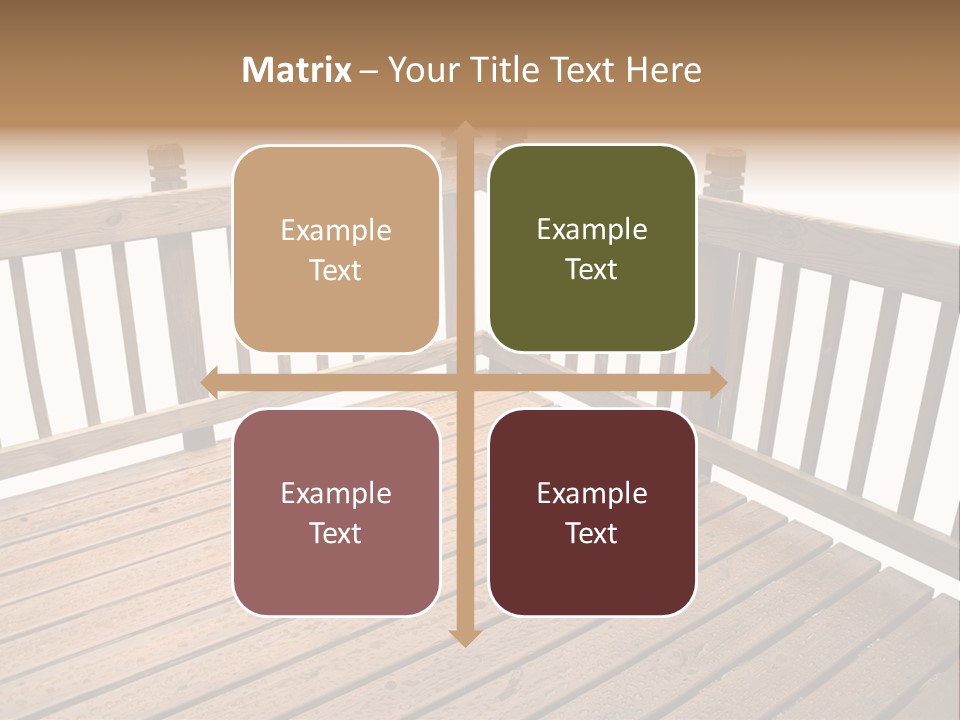 A Deck Isolated On A White Background PowerPoint Template