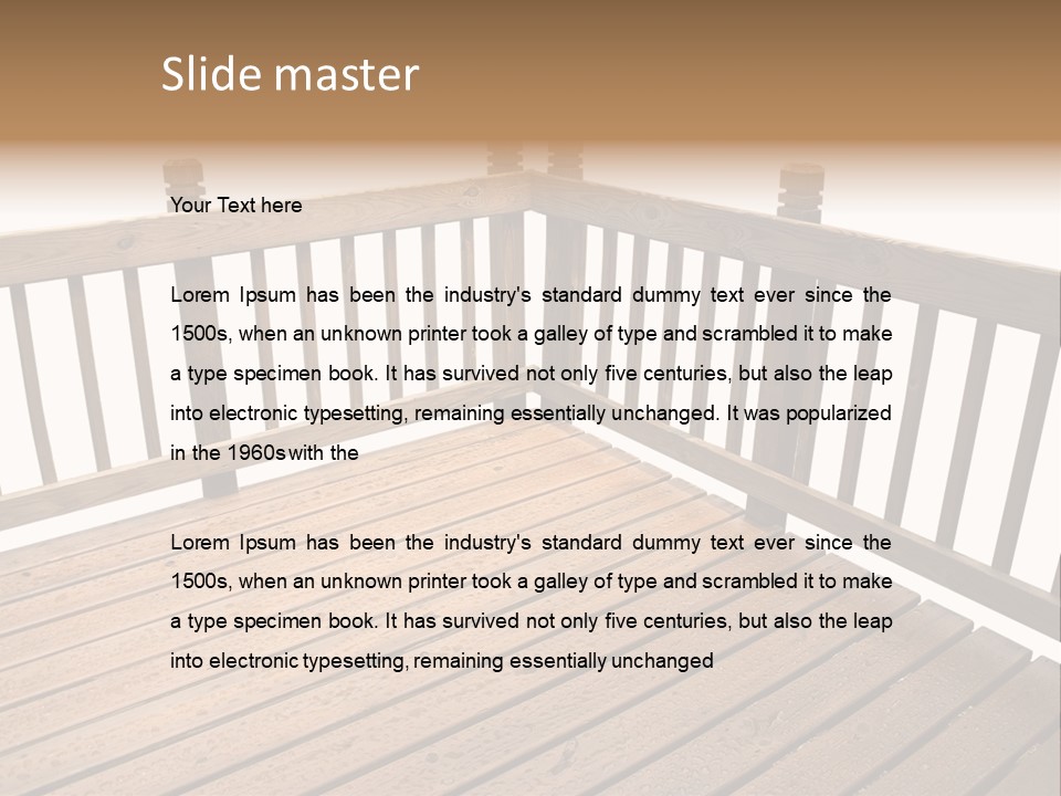 A Deck Isolated On A White Background PowerPoint Template