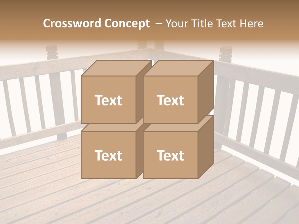 A Deck Isolated On A White Background PowerPoint Template