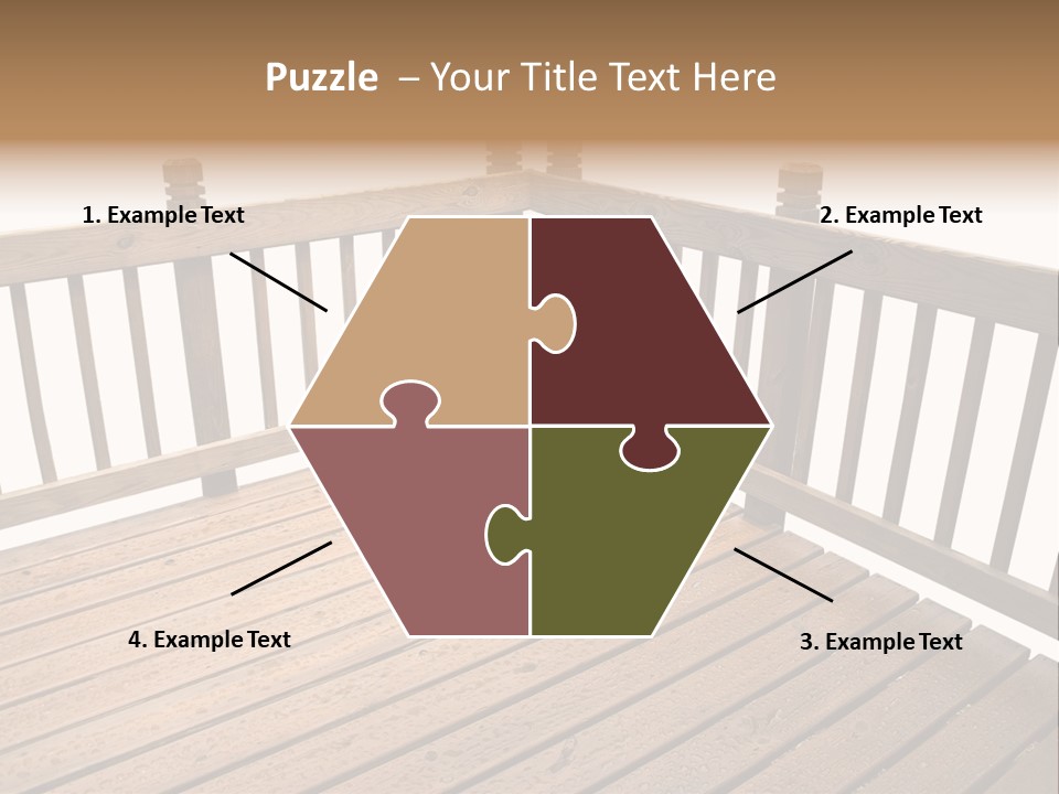 A Deck Isolated On A White Background PowerPoint Template