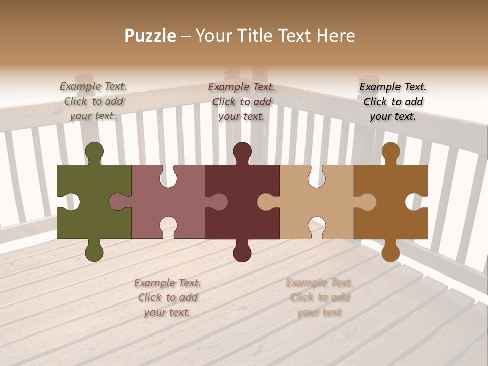 A Deck Isolated On A White Background PowerPoint Template