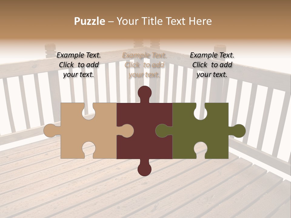 A Deck Isolated On A White Background PowerPoint Template