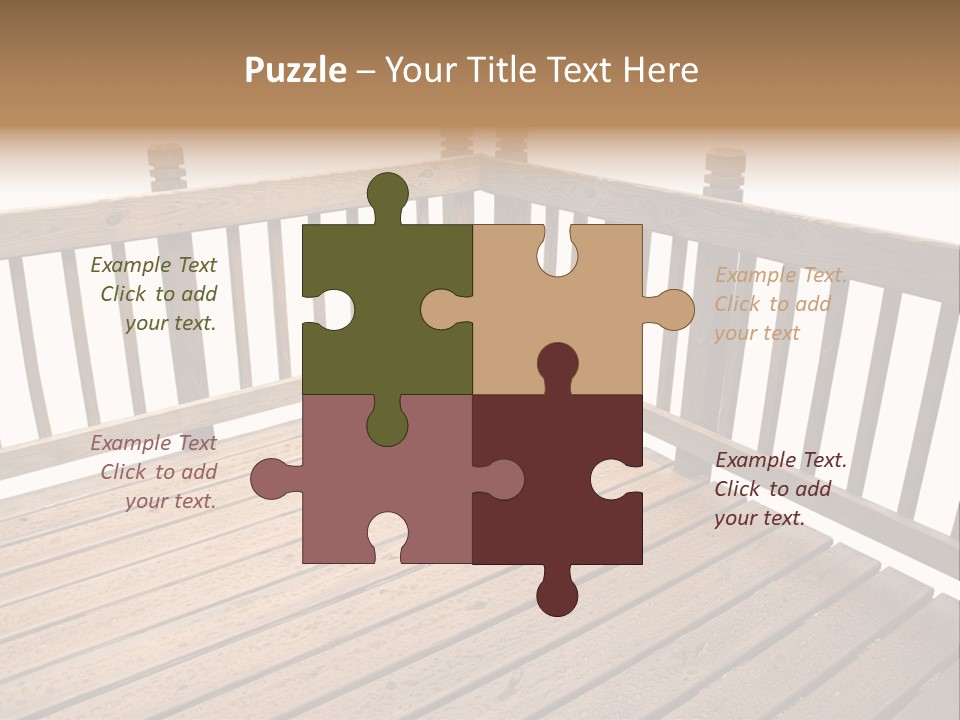 A Deck Isolated On A White Background PowerPoint Template