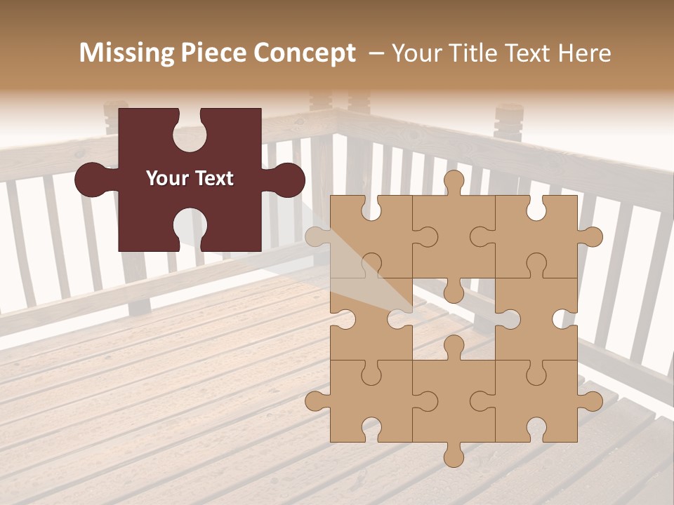 A Deck Isolated On A White Background PowerPoint Template