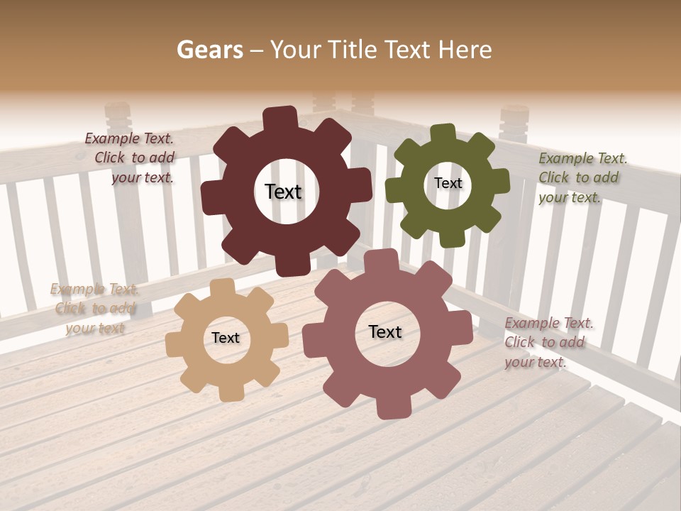 A Deck Isolated On A White Background PowerPoint Template