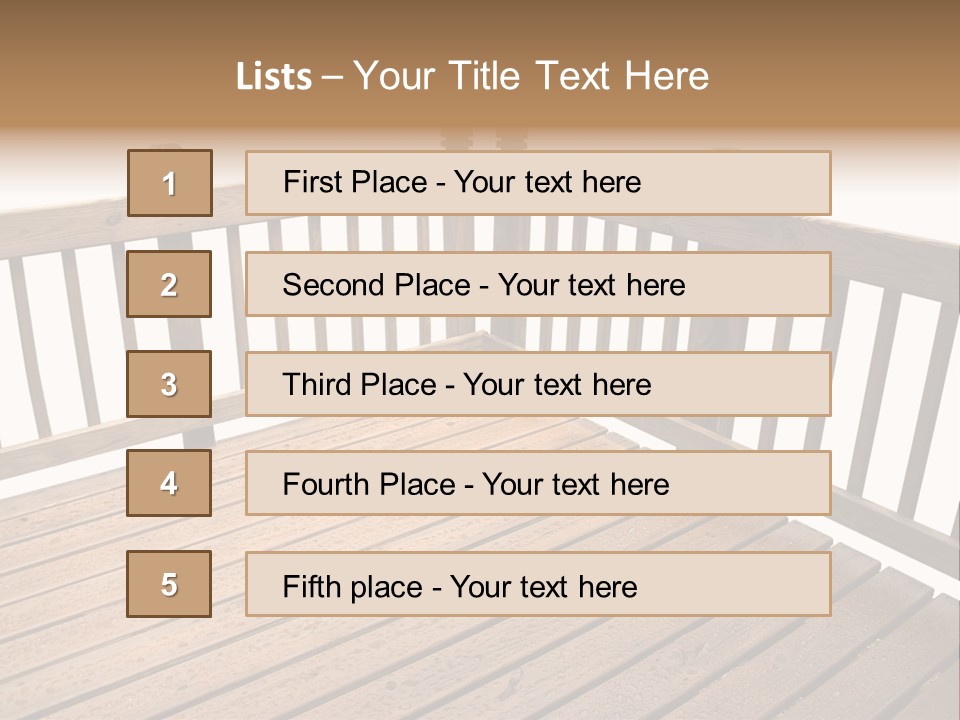 A Deck Isolated On A White Background PowerPoint Template