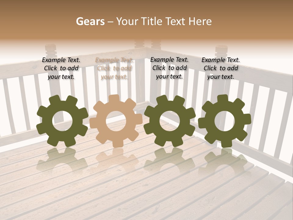 A Deck Isolated On A White Background PowerPoint Template