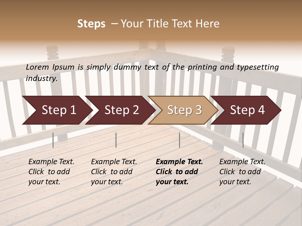 A Deck Isolated On A White Background PowerPoint Template