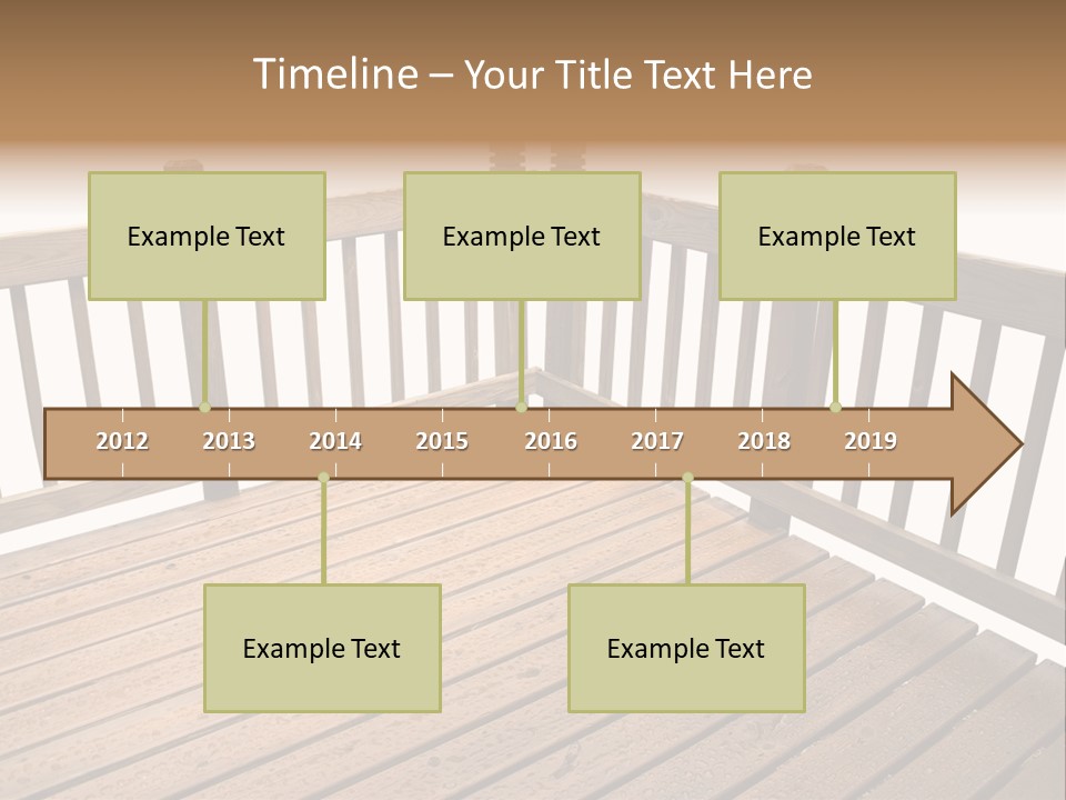 A Deck Isolated On A White Background PowerPoint Template