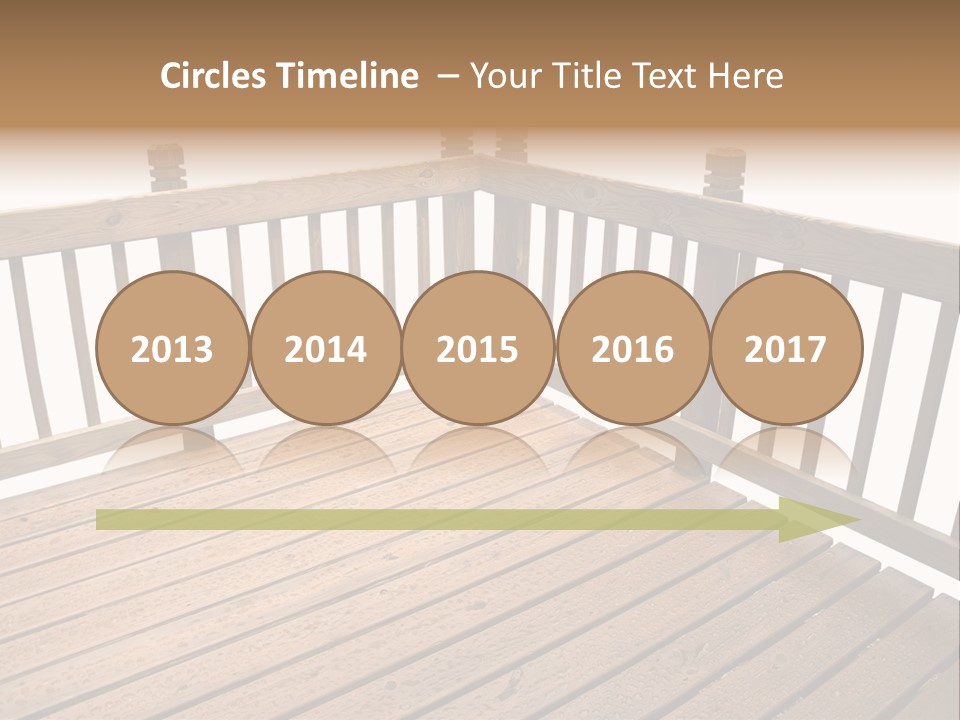 A Deck Isolated On A White Background PowerPoint Template