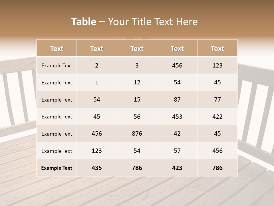 A Deck Isolated On A White Background PowerPoint Template