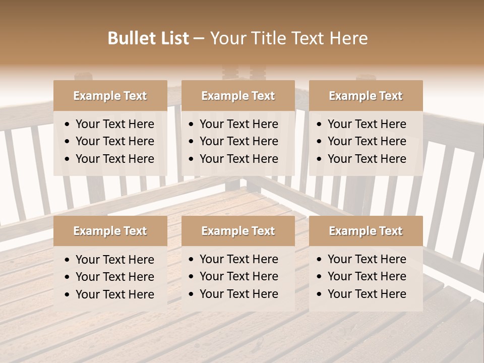 A Deck Isolated On A White Background PowerPoint Template