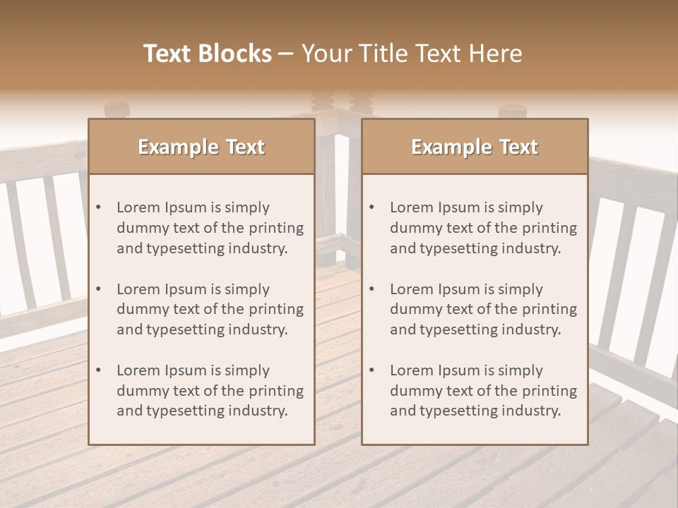 A Deck Isolated On A White Background PowerPoint Template