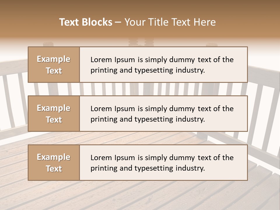 A Deck Isolated On A White Background PowerPoint Template