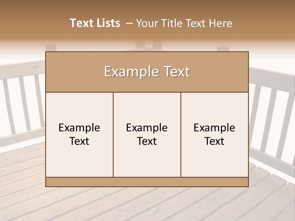 A Deck Isolated On A White Background PowerPoint Template