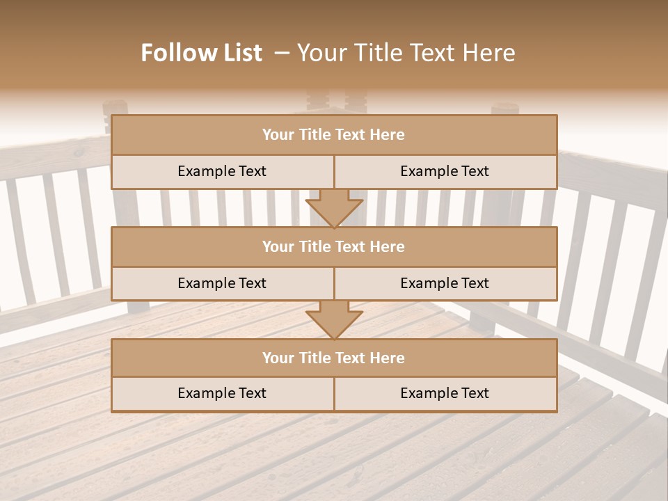 A Deck Isolated On A White Background PowerPoint Template