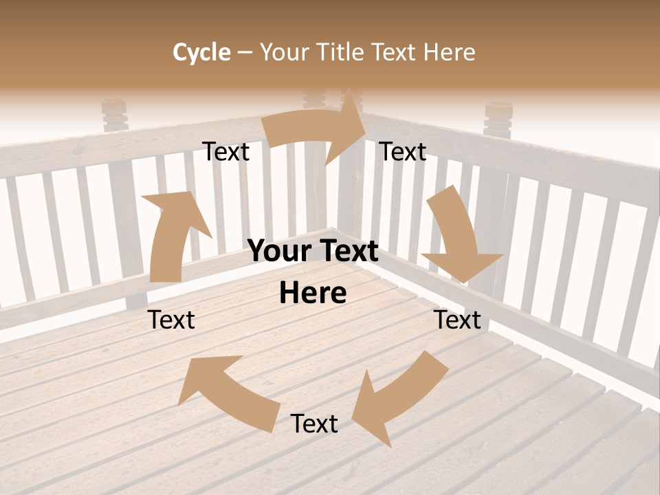 A Deck Isolated On A White Background PowerPoint Template