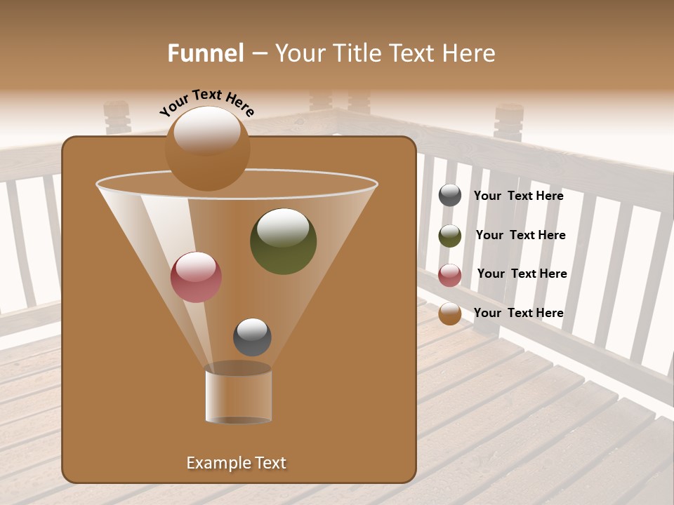 A Deck Isolated On A White Background PowerPoint Template