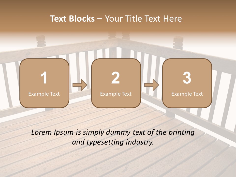 A Deck Isolated On A White Background PowerPoint Template