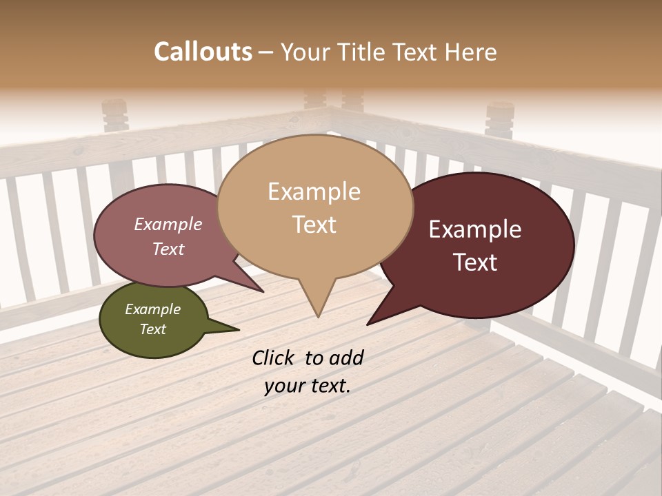 A Deck Isolated On A White Background PowerPoint Template