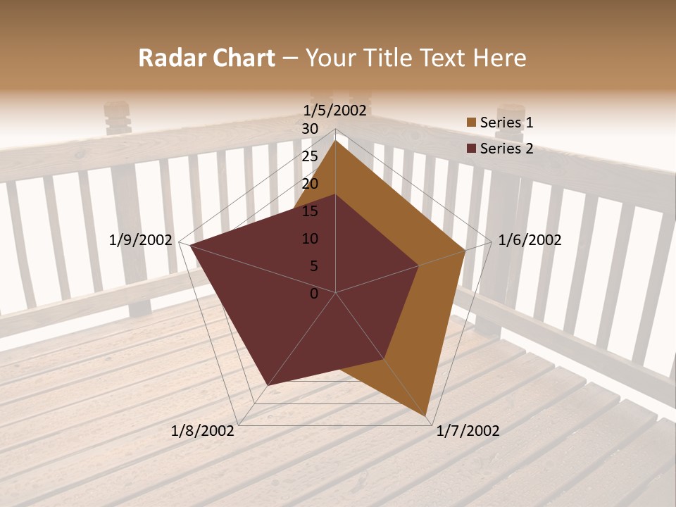 A Deck Isolated On A White Background PowerPoint Template