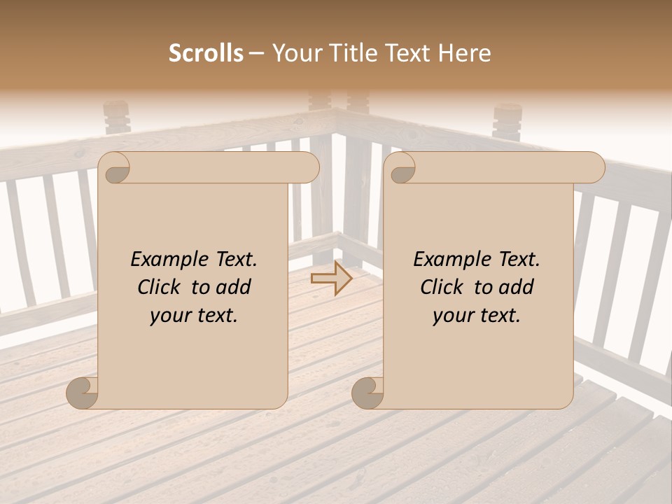 A Deck Isolated On A White Background PowerPoint Template